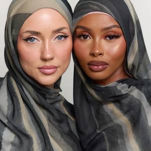 2025 Premium acuarela Floral impreso Modal transpirable suave algodón rayón viscosa tejido étnico Bandana para mujeres musulmanas chal - Product Image 5