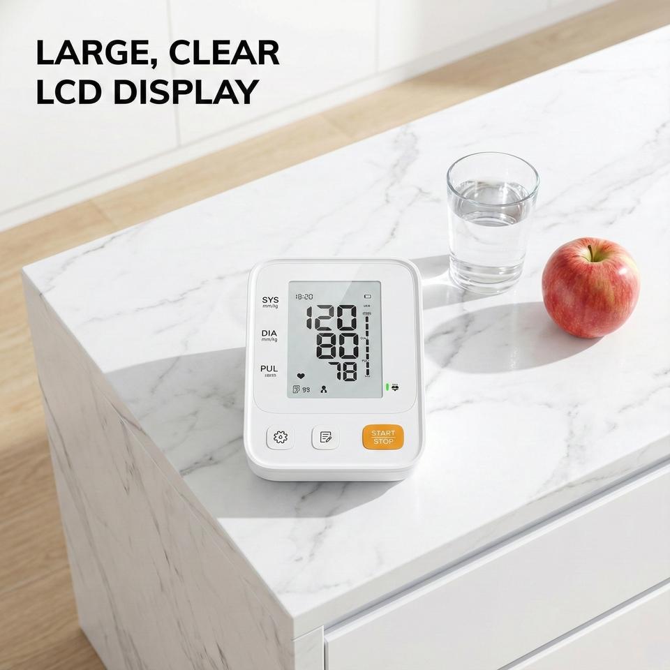 Yonker YK-T32 Digital Blood Pressure Monitor with Heart Rate Removable ...