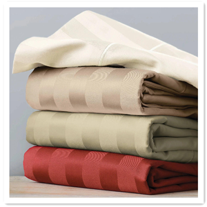 110 Gsm Personnaliser Tailles 100% Polyester Tissé Microfibre Blanchi Blanc Rayures En Relief Tissu Textile À La Maison Ensembles De Draps De Lit - Product Image 3