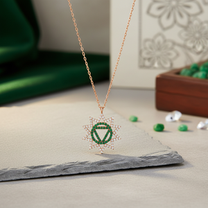Geometric Shape <b>Emerald</b> And Clear Zircon Stone Turkish Handmade Wholesale <b>Pendant</b> Necklace 925 Silver Jewelry - Product Image 3