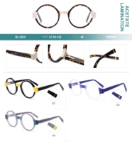 Montures de lunettes en acétate tendance Everglint en gros, patchwork de couleurs laminées pour femmes et hommes