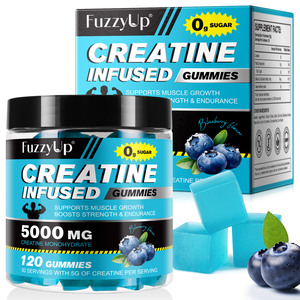 Gummies de créatine pour la croissance musculaire, marque privée, suppléments nutritionnels sportifs, sans sucre, 5000 mg de créatine monohydrate - Product Image 1