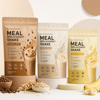 Sachets d'emballage personnalisés pour poudre de shake substitut de repas haute barrière, sachets d'échantillons de supplément de protéines de lactosérum isolé imprimés sur mesure