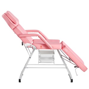 Neues Design Faltbares Schönheits bett mit Sattels tuhl und Aufbewahrung sbox für Salon Spa <span class=keywords><strong>Massage</strong></span> tisch Leder material - Product Image 3