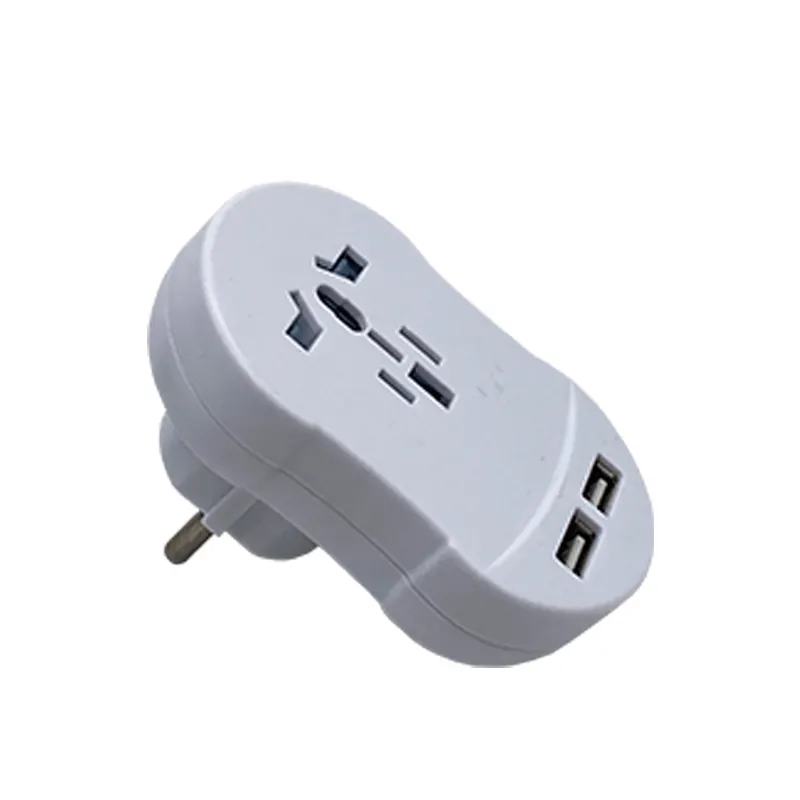 Du lịch Adaptor với USB mặt đất Powerbank in kỹ thuật số phổ du lịch Adpater chuyển đổi cắm Du Lịch Tường Sạc EU