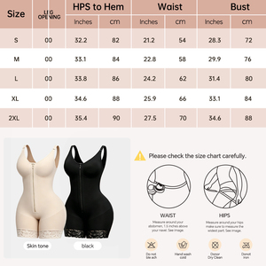 <span class=keywords><strong>Body</strong></span> <span class=keywords><strong>Modellante</strong></span> Senza Cuciture con Compressione Forte e Vita Regolabile per Donna, Ideale per Modellare la Figura e l'Uso Quotidiano - Product Image 3