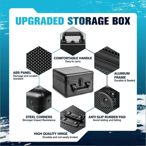 Boîte de rangement pour cartes gradées à 2 rangées, en alliage d'aluminium, compatible avec 40 cartes CGS BGS, étui de rangement pour cartes à collectionner - Product Image 4