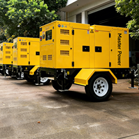 Générateur diesel portable durable de 40 kW 50 kVA, refroidi par eau, haute vitesse, station de charge mobile, pompe, alimentation électrique