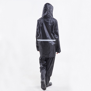 Ensemble imperméable pour femme en polyester avec fermeture éclair, capuche réfléchissante, idéal pour la moto, la randonnée, le camping et les excursions – Manteau et pantalon de pluie épaissis - Product Image 6