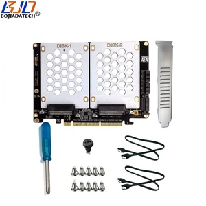 Новая карта-адаптер PCI-E 4.0 16X/8X на два порта U.<span class=keywords><strong>2</strong></span> SFF-8639 для U.<span class=keywords><strong>2</strong></span> NVMe и <span class=keywords><strong>2</strong></span>.5-дюймовых SATA SSD с поддержкой разветвления PCIe x4/x4 (2026 год) - Product Image 6