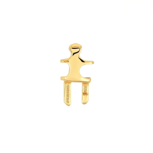 Orecchini a Cerchio Placcati Oro Meadkilda con Design Cartoon, Gioielli Unisex alla Moda in Lega Color Oro Bianco - Product Image 1