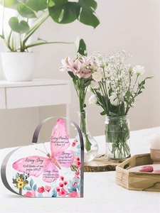 1 pezzo regalo acrilico, biblico e motivazionale versetto decorazione a forma di cuore per la donna. Compleanno donne fedeli, targa segno stanza - Product Image 4