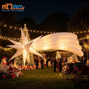 Étoile <span class=keywords><strong>filante</strong></span> à <span class=keywords><strong>LED</strong></span> portative avec support, accessoire lumineux pour défilé de Noël, ventilateur intégré, alimentation par prise secteur - Product Image 2