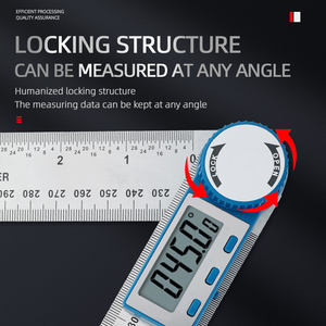 2 in 1 Digital anzeige Winkels tufe 200 mm Mehrzweck-Holz bearbeitungs lineal - Product Image 5