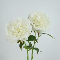Fleurs artificielles de pivoines de haute qualité au toucher réel, idéales pour la décoration de mariages, de maisons, de Noël et de remises de diplômes (vente en gros)