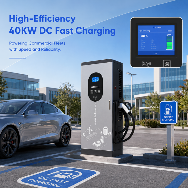 DC Fast EV Charging Station 60-240KW CCS2 New Commercial Use
