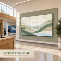 Layar Sambung Digital Signage Panel LCD IPS 49 Inci Ekonomis, Kecerahan 700cd/m, Bezel 3.5mm, Garansi 2 Tahun untuk Sekolah