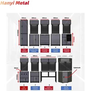 Armoire à outils multifonctionnelle en acier inoxydable sur mesure pour <span class=keywords><strong>garage</strong></span> d'usine, établi de rangement robuste - Product Image 3