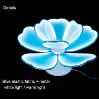Feest Gigantische Blauwe Weg Lead Floor Licht Pioenbloem Led Bruiloftslamp Voor Bruiloft Achtergrond Gangpad Decoratie