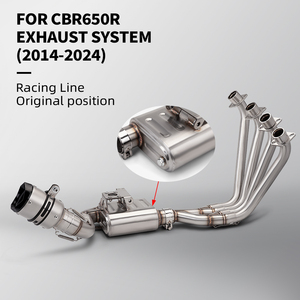 Tubo de Escape Delantero Modificado para Motocicleta CBR650R CB650F, Sistema de Escape Slip-On para <span class=keywords><strong>Moto</strong></span>, 60mm Killer - Product Image 2