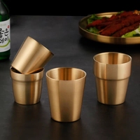 Mug isotherme double paroi en acier inoxydable 304 coréen doré, motif diamant martelé, pour bière, thé, café, eau – Idéal pour les fêtes