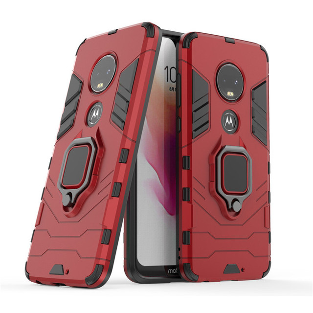 For Moto G7 Plus Play Power Ring Holder Mobile Phone Back Cover Case