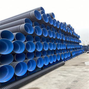 Tuyau de vidange en plastique HDPE de haute qualité <span class=keywords><strong>300</strong></span> 400 800 900 Sn 8 Spirale Tuyau ondulé à double paroi en HDPE souterrain de grand diamètre - Product Image 1