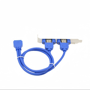 สายต่อขยาย USB 3.0 แบบสองพอร์ต 20 พิน สำหรับเมนบอร์ดไปยังช่อง I/O ด้านหลัง เพื่อเพิ่มพื้นที่ใช้งานข้อมูลสำหรับเคสคอมพิวเตอร์ - Product Image 3