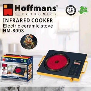 Plaque chauffante électrique <span class=keywords><strong>en</strong></span> céramique Hoffmans 2200W 220V, cuisinière infrarouge multifonctionnelle à commande tactile avec poignée dorée pour barbecue - Product Image 5