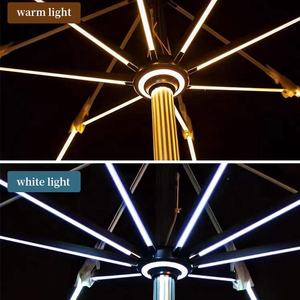 GLOBAL TENT <span class=keywords><strong>Parapluie</strong></span> parasol en porte-à-faux pour l'extérieur avec éclairage bicolore et panneau solaire LED - Product Image 2