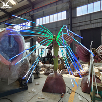 Fantaisie Forêt Thème Parc Décorations Dynamique Chauve-Souris Fleur Personnalisé LED Rougeoyant Plante Modèle Animatronic Tacca Chantrieri Andre