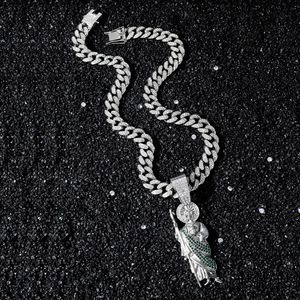 จี้พระนักบุญจูดแบบใหม่ สไตล์ฮิปฮอป ดีไซน์สร้างสรรค์ สร้อยคอผู้ชาย แฟชั่นเรียบง่าย ขายส่งเครื่องประดับ - Product Image 3