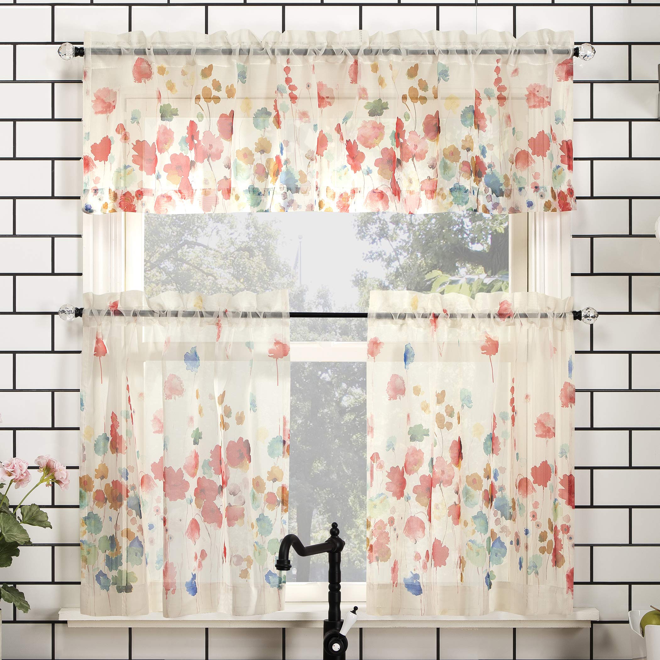 3 Piece - Kitchen Curtain - Lena – Glory Home Design