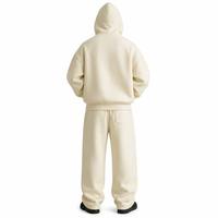 Ensemble de survêtement unisexe automne grande taille XXL avec sweat à capuche zippé en tissu Air Layer et pantalon de jogging décontracté surdimensionné, personnalisable avec logo OEM ODM en gros