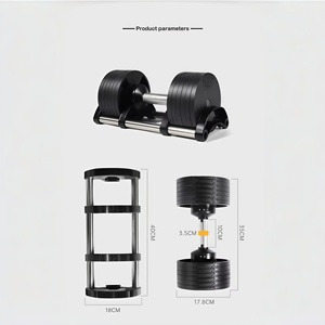 Ensemble d'haltères de fitness réglables en fer de haute qualité 24kg 36kg, logo personnalisé, haltères de musculation commerciales bon marché, équipement de gym - Product Image 6