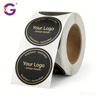 Autocollant personnalisé avec logo, autocollant de bouteille imprimé de haute qualité, autocollant en vinyle auto-adhésif imperméable pour l'emballage