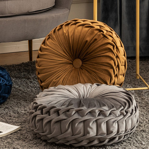 Coussin de sol en velours orange 100% polyester pour la décoration de la maison, chaise, canapé, lit, voiture - <span class=keywords><strong>Prix</strong></span> d'usine, plissé, antistatique, anti-acariens - Product Image 2