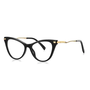 Cat Eye blau-sichere Brille Damen Gradient Rampe Rahmen transparente TR90 Brille