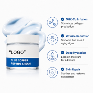 Crème pour le visage au peptide de cuivre HKH Private Label, crème raffermissante anti-rides anti-âge, crème essence pour le visage, logo personnalisé, soin de la peau - Product Image 1