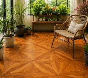 <span class=keywords><strong>Parquet</strong></span> en teck massif sur mesure de 12 mm |   Carreaux stratifiés d'extérieur conçus avec revêtement PU, imperméables et antidérapants pour un style luxueux - Product Image 2