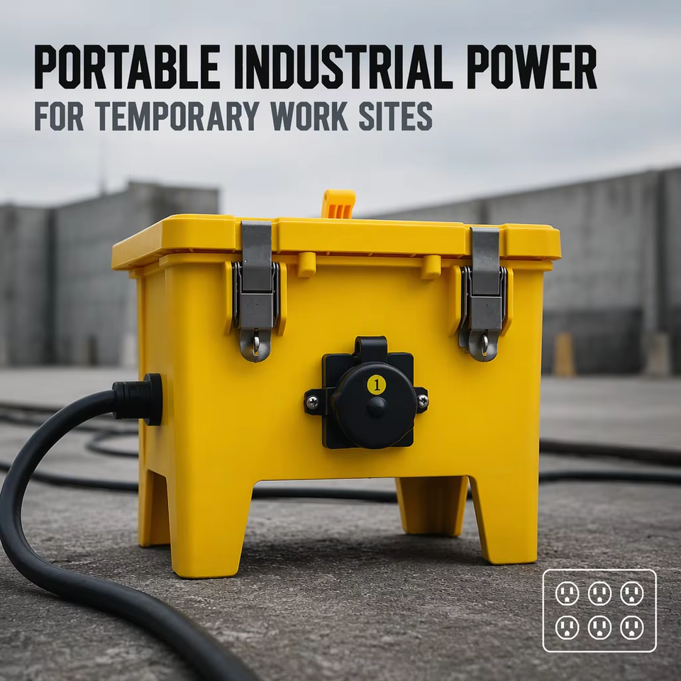 Yellow Power Socket CHEM Industrial Distribution Box Waterproof Yellow/black 12/24/36way DB ...
