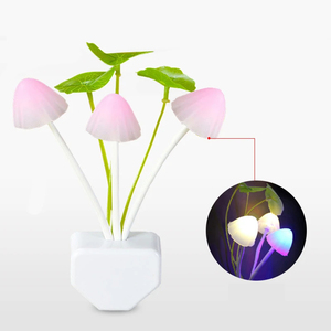 20V 3 LED Wall <b>Light</b>-control Sensor Night <b>Light</b> Induction Dream Fung Mushroom Lamp Home Bedroom Decoration EU & US <b>Plug</b> - Product Image 6