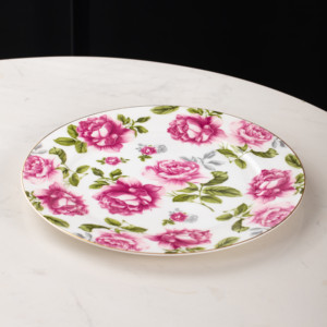 Soporte de pastel personalizado de 2 niveles, juego de tazas de té de porcelana de hueso turco inglés de la tarde, <span class=keywords><strong>vajilla</strong></span> floral - Product Image 6