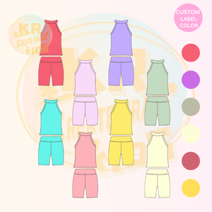 Ensemble de sport décontracté KERUI Macaron pour filles, style occidental, sans manches, été, abordable, pour le yoga - Product Image 1