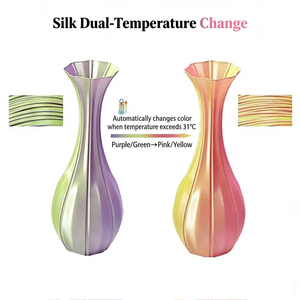 ZHIMO Variable Light PLA Thermochromic <strong>Filament</strong> 1.75mm Vacuum Sealed 1kg/Spool Purple Pink/Green Yellow/Silk Dual Color <strong>3D</strong> - Product Image 5