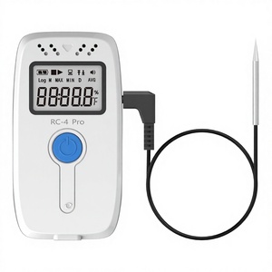 เครื่องบันทึกข้อมูลอุณหภูมิแบบดิจิตอลพร้อมจอ LCD พลาสติก USB สำหรับ OEM วัดอุณหภูมิสูงสุด/ต่ำสุด ใช้กับตู้เย็นทางการแพทย์ วัดอุณหภูมิวัคซีนในตู้เย็น - Product Image 1