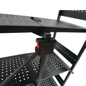 Estante Plegable de 4 Niveles, Resistente, Sin Necesidad de Ensamblaje, Estante de Almacenamiento de Metal con Ruedas, Unidad de Estantería Plegable para Cocina, Despensa, Baño, Garaje - Product Image 4