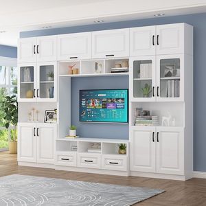 Mueble de TV de Madera para Colgar en la Pared, Personalizable, Moderno y de Lujo para Sala de Estar, con Almacenamiento - Product Image 2
