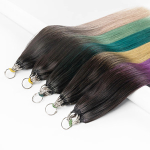 Petit Curcle Plumes Pointe Top Qualité Pas Cassé Invisible Sillky Os Droit Ombre Couleur Vietnamien Cheveux <span class=keywords><strong>Paris</strong></span> Peinture Teinture - Product Image 1