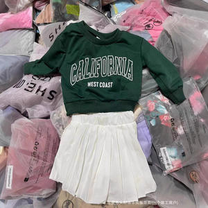 Conjunto de Ropa Casual para Niños para <span class=keywords><strong>SHEIN</strong></span>, Lotes Mixtos de Exportación con Vestidos de Varios Patrones de Dibujos Animados en Tela de Estambre, Liquidación de Stock - Product Image 4